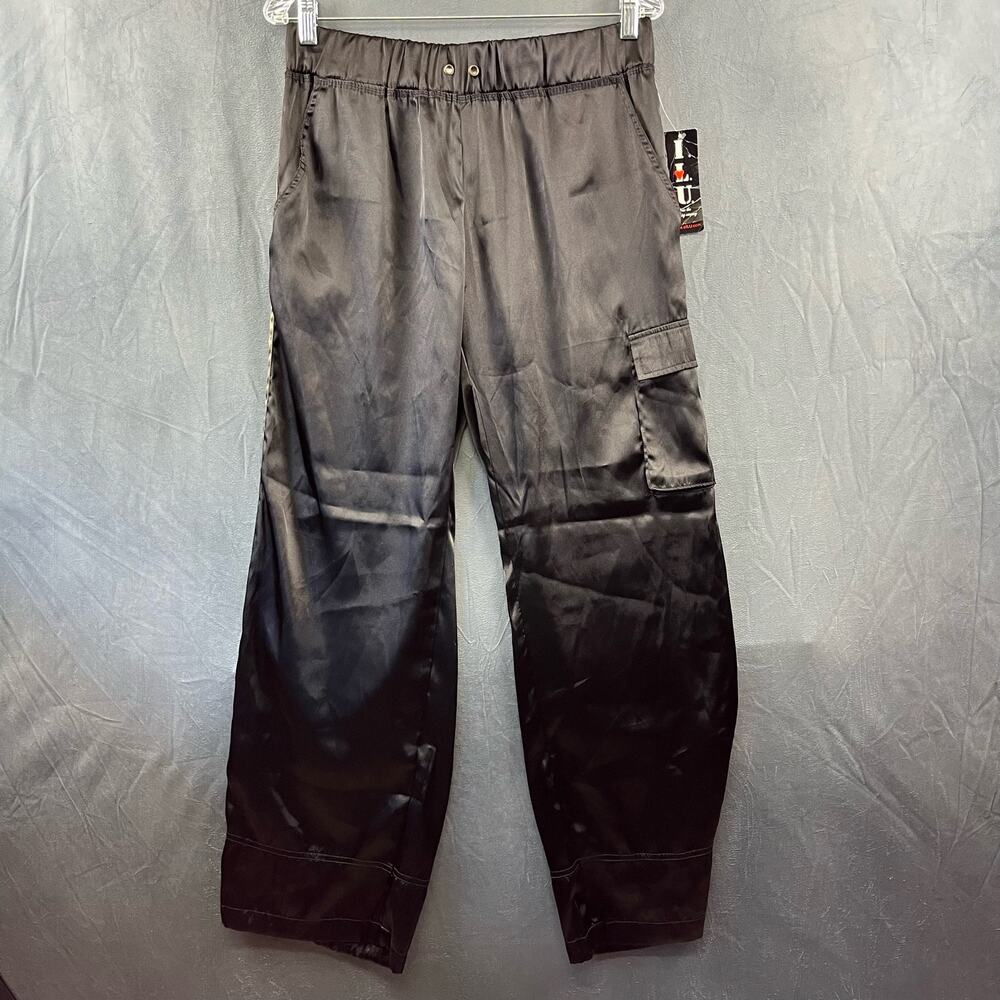 I.L.U I Luv U Silky Shiny Cargo Casual Pants Women's Juniors 13 Casual flowy